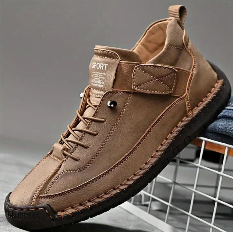 Mia Sneakers in camel, side view